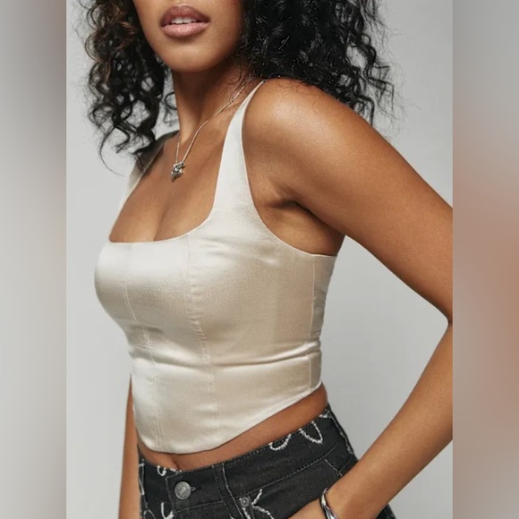 Reformation Sorrento Silk Top Size 12 - Picture 2 of 6